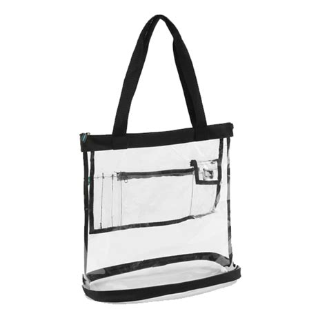 Medium Clear Tote Bag With Zipper The Clear Bag Store