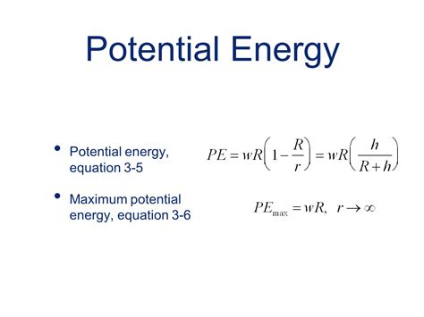 Ecuacion Energia Potencial
