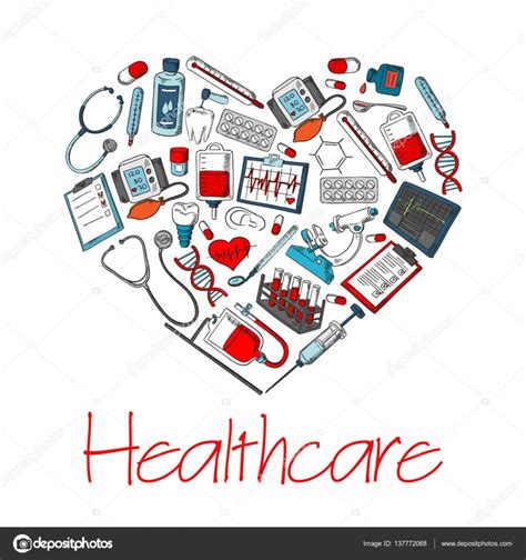 Healthcare Medical Heart Vector Poster Stock Vector Image By