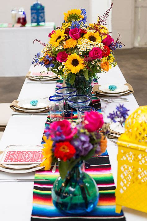 HOW TO STYLE A MEXICAN THEMED TABLE Mexican Themed Weddings Wedding