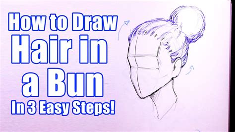 How To Draw Hair Bun Full Size Of How To Draw Cartoon Anime Hair