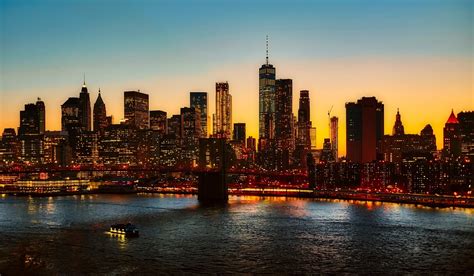 Free Photo Cityscape Manhattan Bridge New York City Skyline Max Pixel