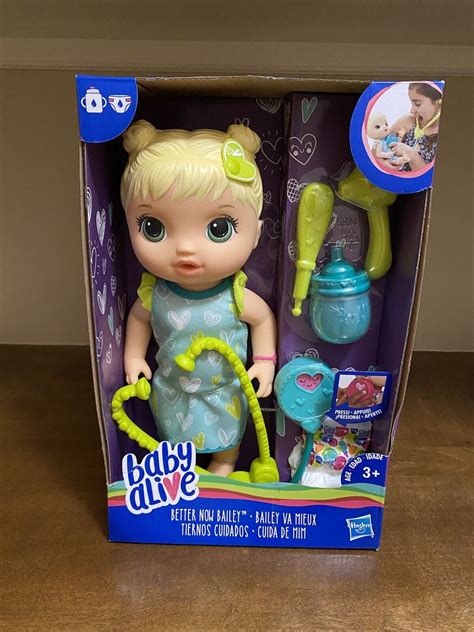 2018 Baby Alive “better Now Bailey” Doll With Accessories Drinks And Pees