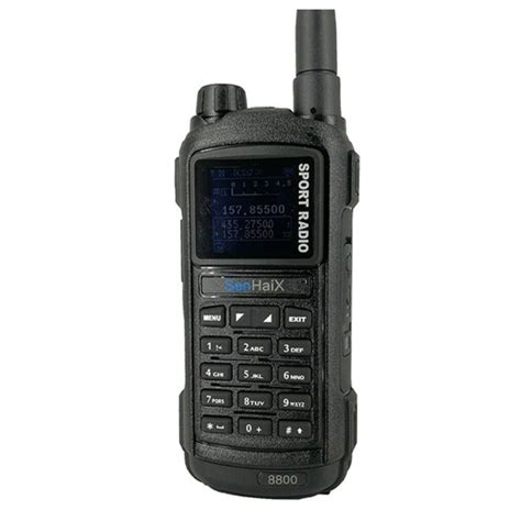 Senhaix 8800 Black Bluetooth Dual Band Handheld Radio With Airband Rx