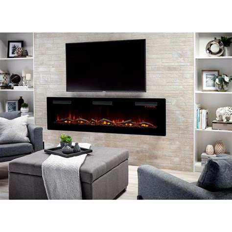 Dimplex Sierra 72 In Wallbuilt In Linear Electric Fireplace In Black