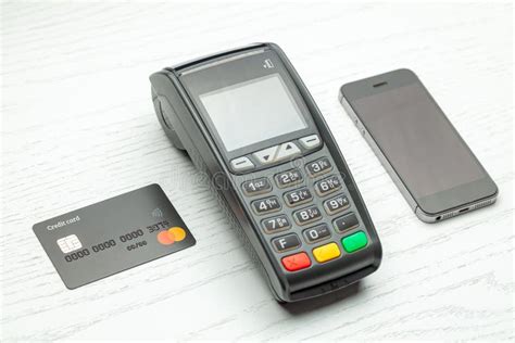 Contactless Payment By Credit Card And Smartphone Phone Pos Terminal
