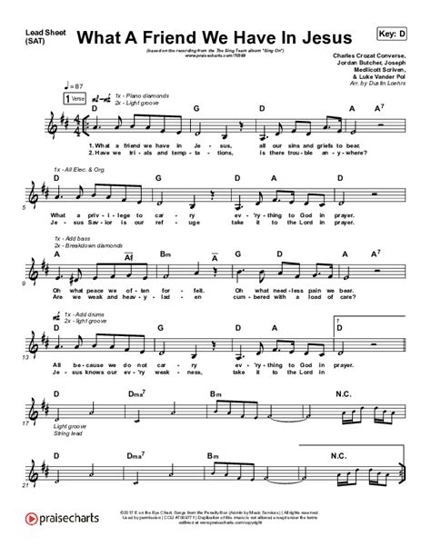 What A Friend We Have In Jesus Sheet Music Pdf The Sing Team