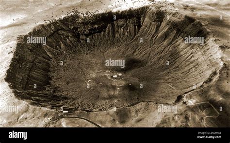 Barringer Crater Arizona Usa Aerial Photograph This Crater Also