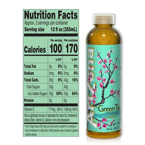 Buy AriZona Green Tea With Ginseng And Honey 20 Fl Oz Pack Of 24