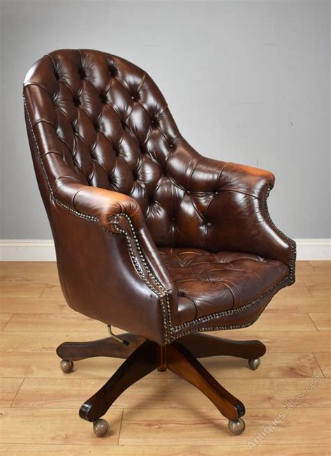 A tubular steel frame was welded with runners along the bottom for increased stability. Antiques Atlas - 20th Century Vintage Leather Desk Chair