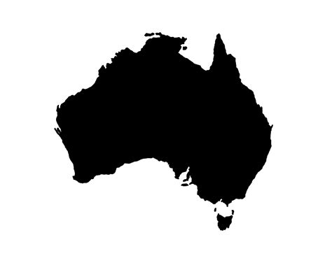 Printable map (jpeg/pdf) and editable vector map of australia showing country outline and flag in the background. Blank Australia Map Printable