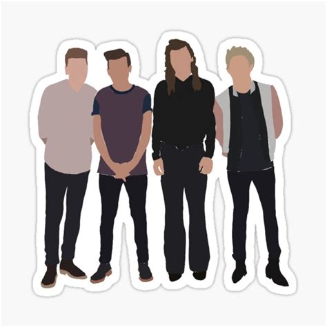 One Direction Cartoon Sticker For Sale By Sydneypakkala Redbubble