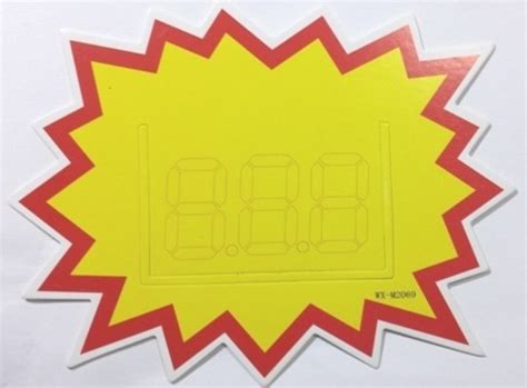 Supporto per cartellini dei prezzi con base magnetica. 20 X CARTELLINI PREZZI FLASH PER NEGOZI SCONTI OFFERTE ...