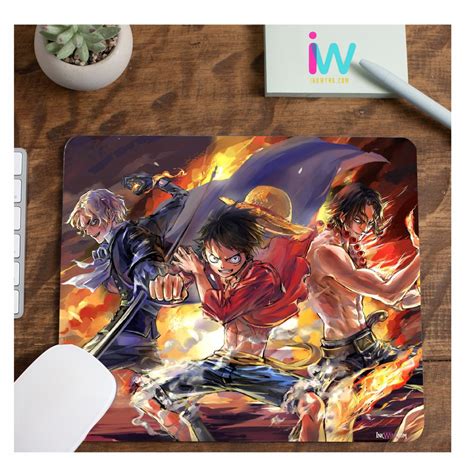 Shop One Piece Anime Main Characters Design Mousepad Online