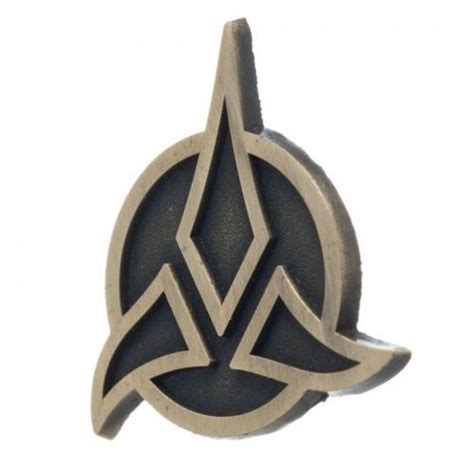 Star Trek Klingon Insignia Lightweight Bronze Color Metal Costume Lapel