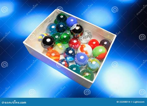 Glass Marbles In Box Stock Photo Image Of Case Skill 22208014