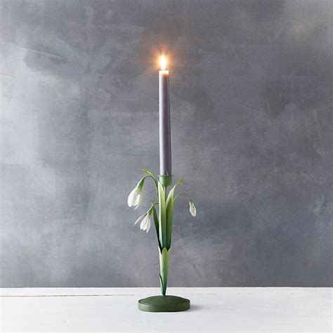 A Blooming Snowdrop Supports Favorite Candles Atop This Handmade