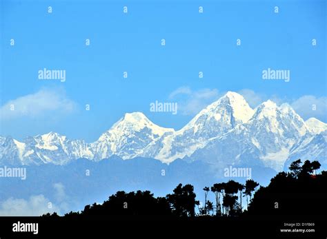 Himalaya Range View From Nagarkot Nepal Stock Photo Alamy