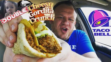 Taco Bell DOUBLE CHEESY GORDITA CRUNCH Food Review YouTube