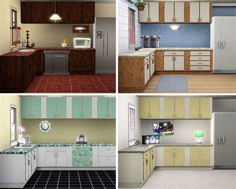 Mod The Sims Simple Kitchen Counters Islands Cabinets