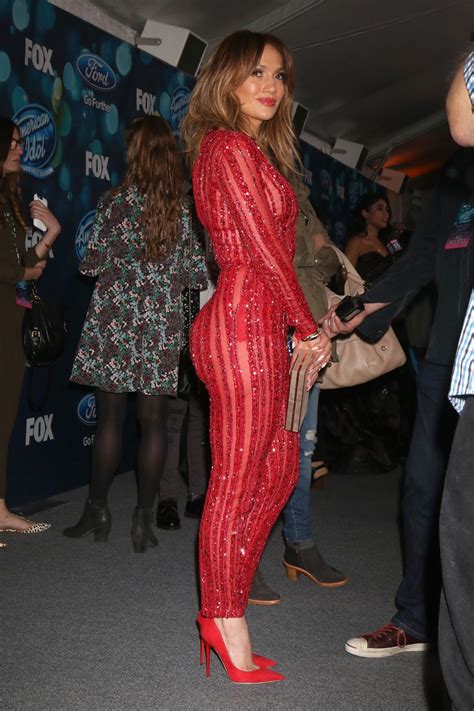 Jennifer Lopez Looks Red Hot In A Jumpsuit American Idol Xv Finalists Party In West