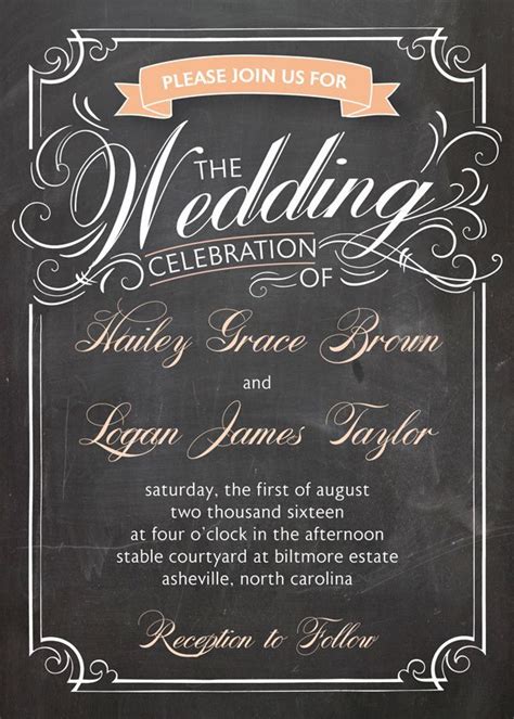 Funny Wedding Invitations Chalkboard Invitation Design Blog
