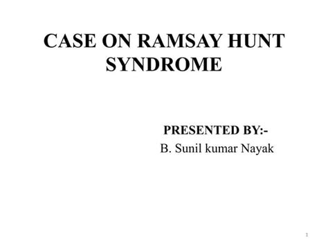 Ramsay Hunt Syndrome Ppt