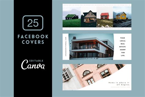 25 Editable Facebook Cover Templates For Realtors Facebook Etsy