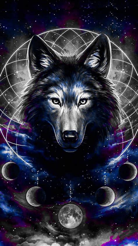 Unicorn Galaxy Wolf On Dog Mystic Wolf Hd Phone Wallpaper Pxfuel