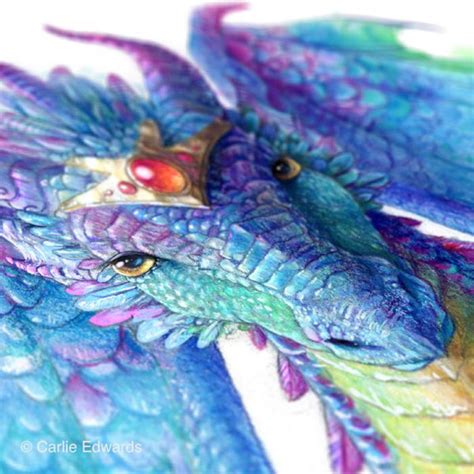 Beautiful Dragon Art Print Magical Realistic Art Prints Earthdrawn