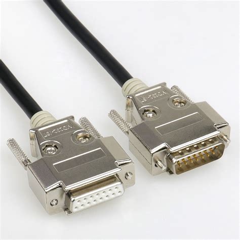 Db15 Cable Db 15 Pin Two Rows Connectors Db15 Data Cable Male To Male