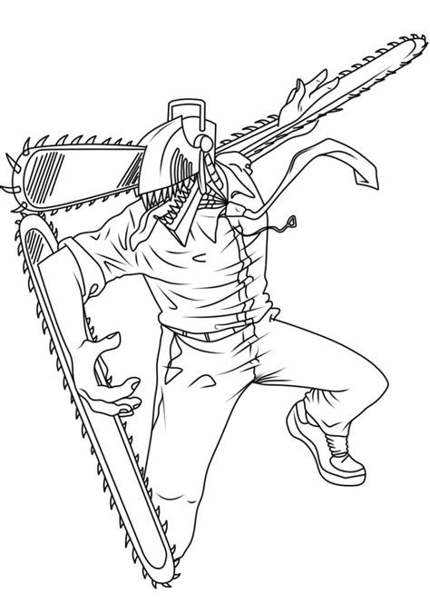 Power From Chainsaw Man 4 Coloring Page Anime Coloring Pages