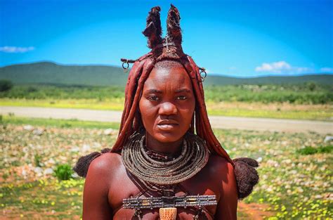 Unique Fashion Of Namibias Red Women Himba Pictures