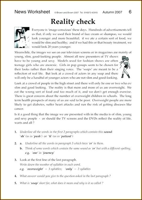 Reading Comprehension English Worksheet For Grade 7 Worksheet Resume