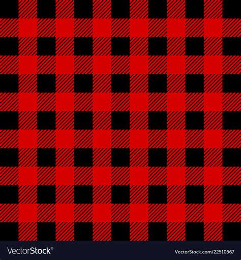 Lumberjack Buffalo Plaid Seamless Pattern Red And Vector Image