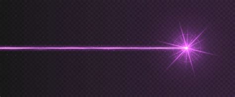 Purple Laser Beam Light Effect Isolated On Transparent Background