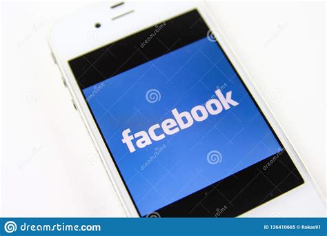 Facebook Application On Smartphone Screen Editorial Image Image Of