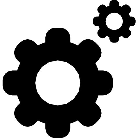 Cogs On Wheels Interface Symbol For Settings Edition Button Vector Svg