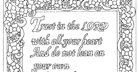 Coloring Pages for Kids by Mr. Adron: Printable Proverbs 3:5-6, Trust