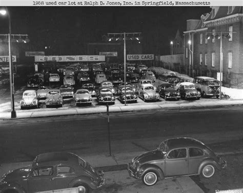 1958 Used Car Lot At Ralph D Jones Inc In Springfield Massachusetts