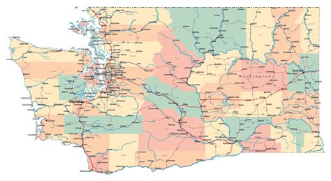 Detailed Map Of Washington State World Map