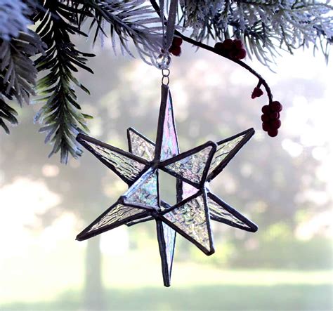 Stained Glass Moravian Star Home Decor Christmas Ornament Etsy