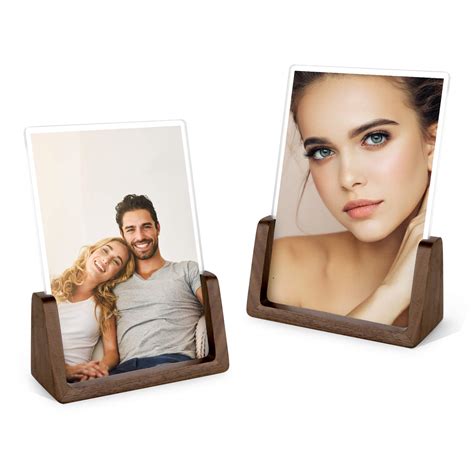 Buy Mixoo Picture Frame 2 Pack Rustic Wooden Photo Frames With Walnut