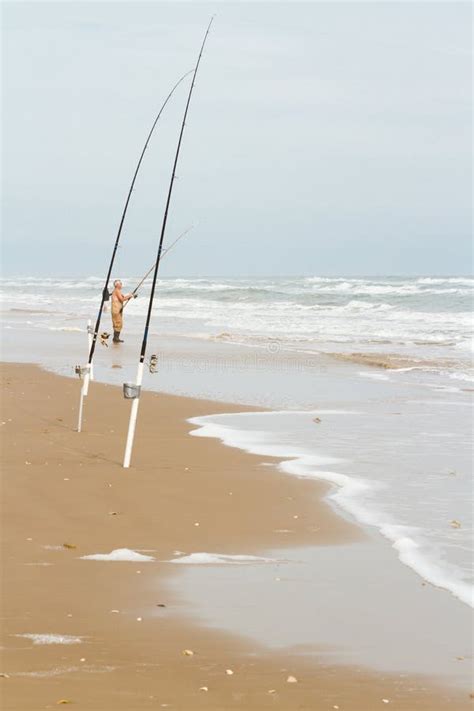Beach Fishing Editorial Image Image Of Texas Cameron 42109540