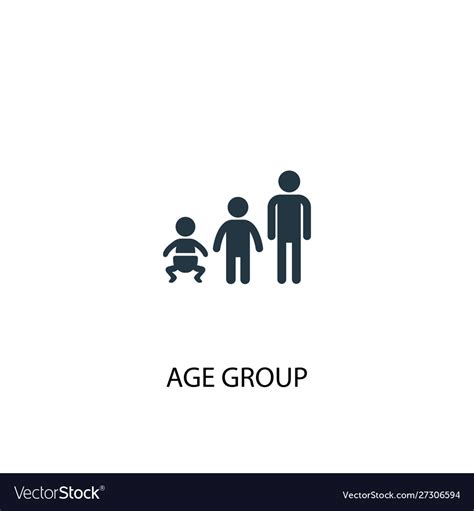 Age Group Icon Simple Element Royalty Free Vector Image