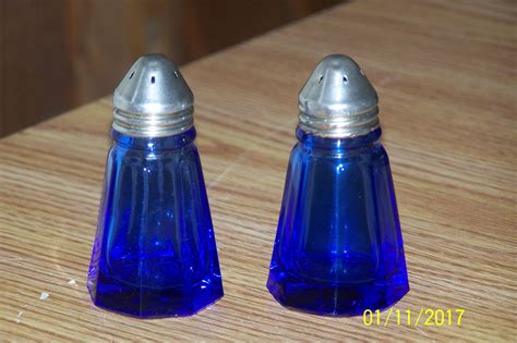 Vintage Hazel Atlas Cobalt Blue Depression Glass 3 Salt Pepper
