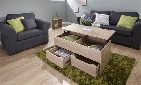It doesn't matter if a living room is casual or formal, with a fireplace or without, every living room needs a place to set something down. New Ultimate Storage Coffee Table Living Room In Oak ...