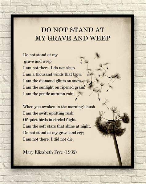 Printable Do Not Stand At My Grave And Weep Poem 2023 Calendar Printable