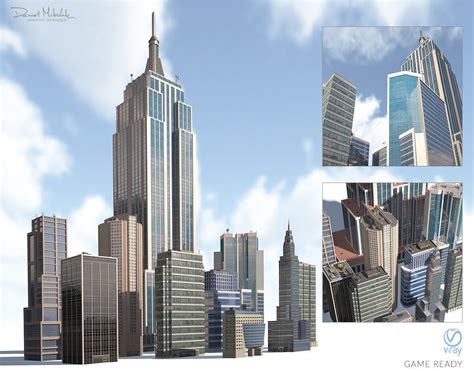 3d Model High Rise City Building Bundle Cgtrader