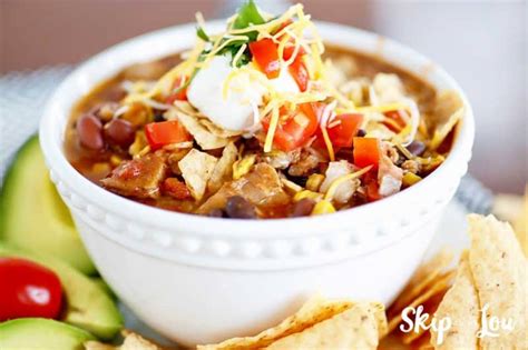 Our crock pot soup recipes consist of over 30 different recipes to create effortlessly in your crockpot. Chicken Taco Soup | Skip To My Lou